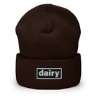 The Tractor Mugs Store Brown OASIS Style 'Dairy' | Cuffed Beanie Quality Farmers Merch
