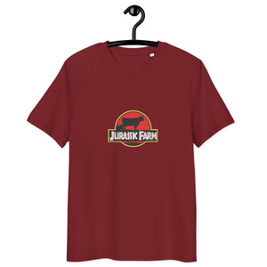 The Tractor Mugs Store Burgundy / S Jurassic Farm | Unisex Organic Cotton Tee Quality Farmers Merch