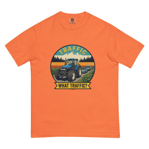 The Tractor Mugs Store Burnt Orange / S New Holland TM 135 TRAFFIC WHAT TRAFFIC? Outdoor | Unisex Premium T-shirt Quality Farmers Merch