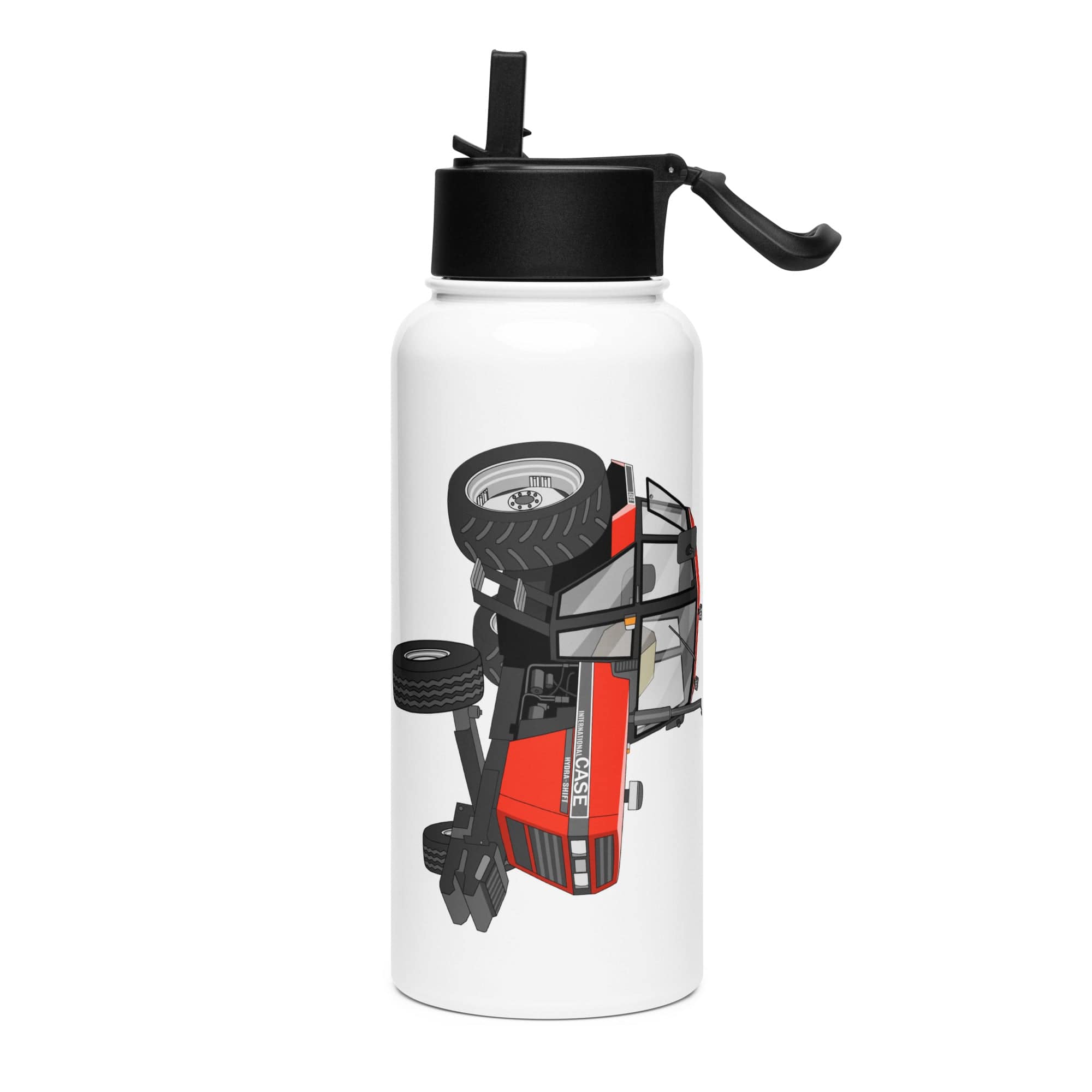 The Tractor Mugs Store Case 1494 | Stainless steel water bottle with a straw lid Quality Farmers Merch