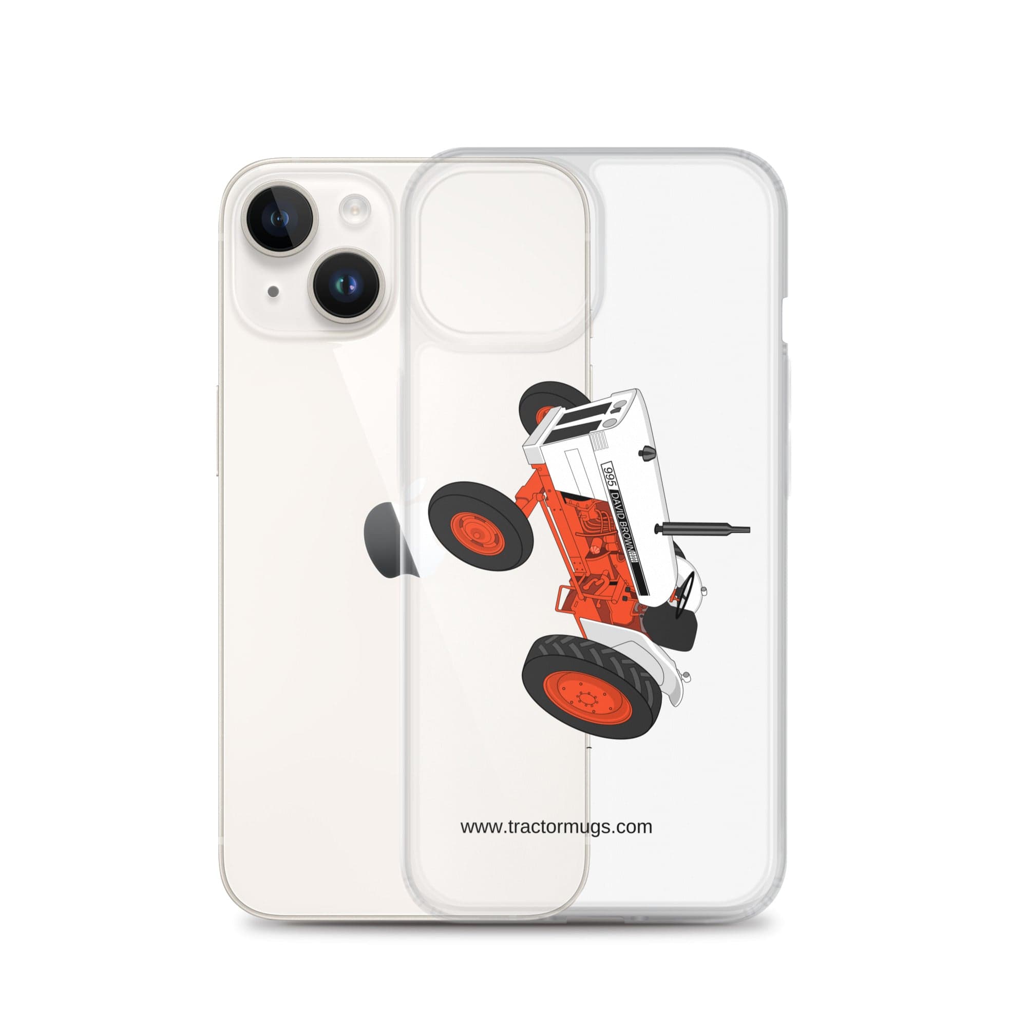 The Tractor Mugs Store Case David Brown 995 (1973) | Clear Case for iPhone® Quality Farmers Merch