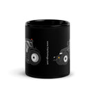 The Tractor Mugs Store Case IH 195 CVX Black | Black Glossy Mug Quality Farmers Merch