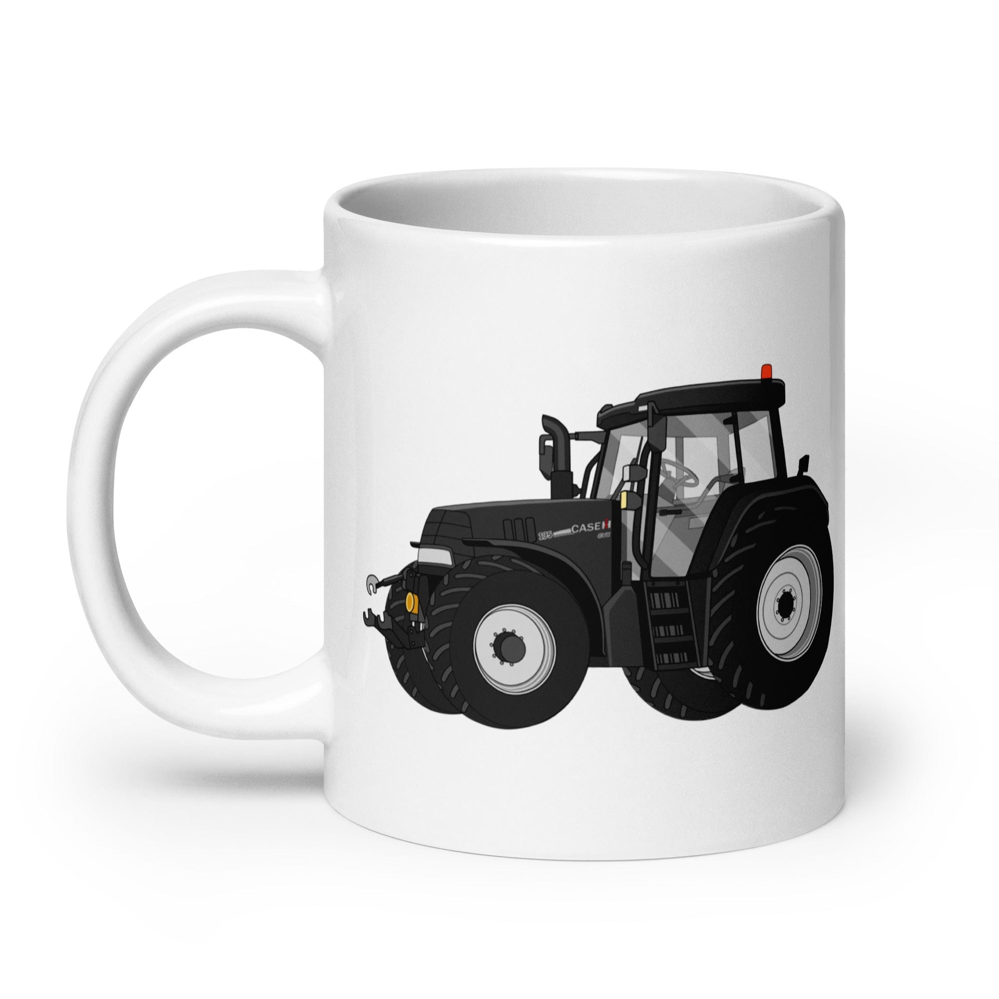 The Tractor Mugs Store Case IH 195 CVX Black | White glossy mug Quality Farmers Merch