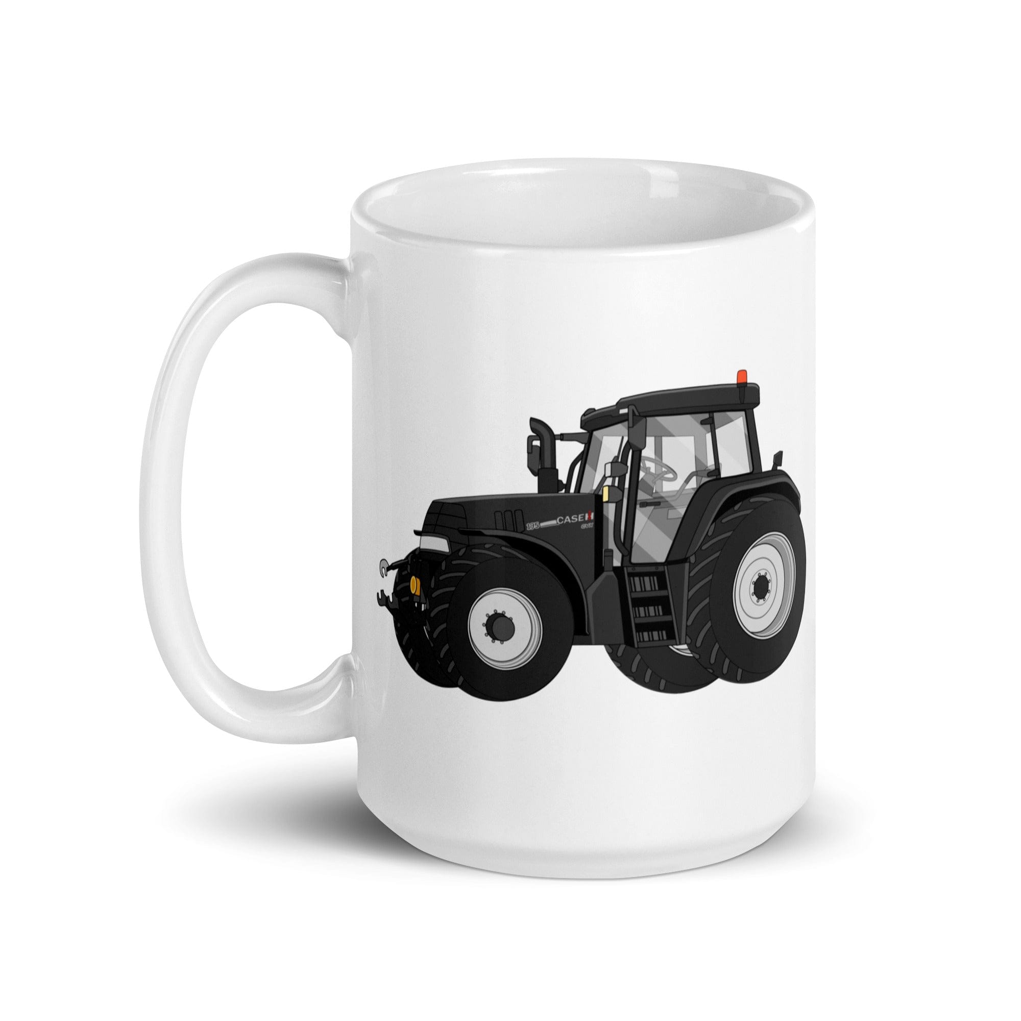 The Tractor Mugs Store Case IH 195 CVX Black | White glossy mug Quality Farmers Merch
