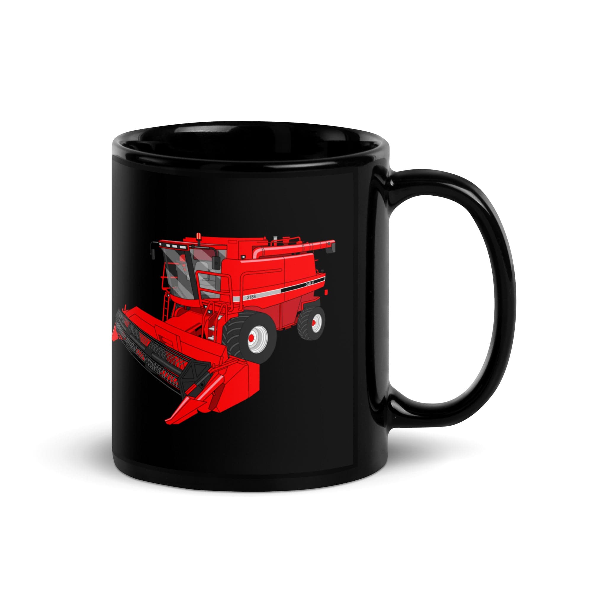 The Tractor Mugs Store Case IH Axial Flow 2188 Harvester | Black Glossy Mug Quality Farmers Merch