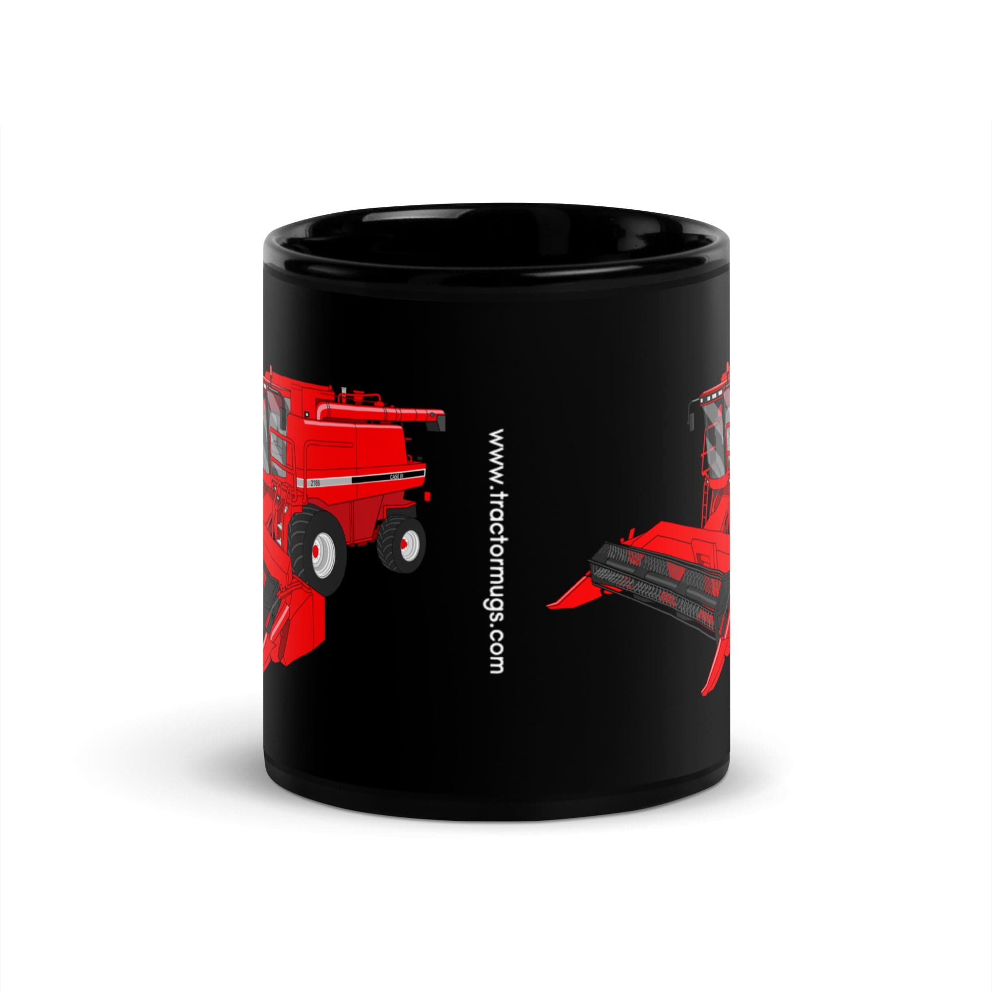 The Tractor Mugs Store Case IH Axial Flow 2188 Harvester | Black Glossy Mug Quality Farmers Merch