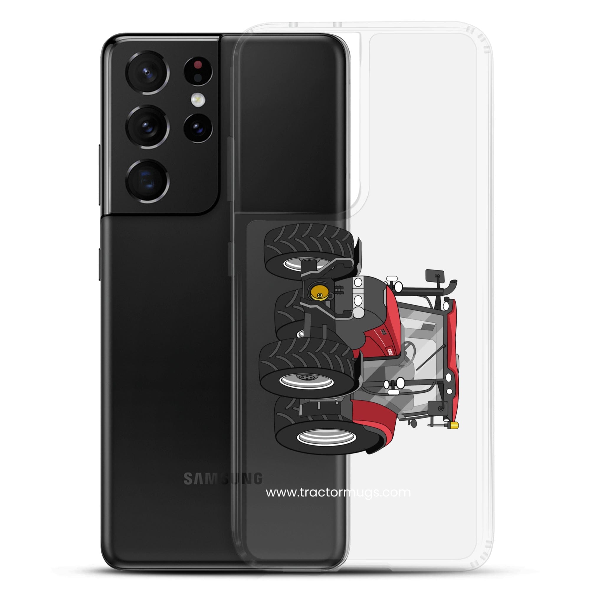 The Tractor Mugs Store Case IH Maxxum 145 | Clear Case for Samsung® Quality Farmers Merch