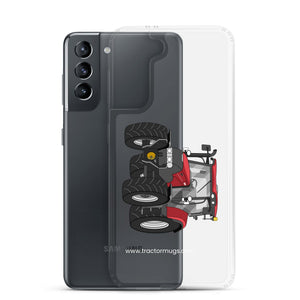 The Tractor Mugs Store Case IH Maxxum 145 | Clear Case for Samsung® Quality Farmers Merch