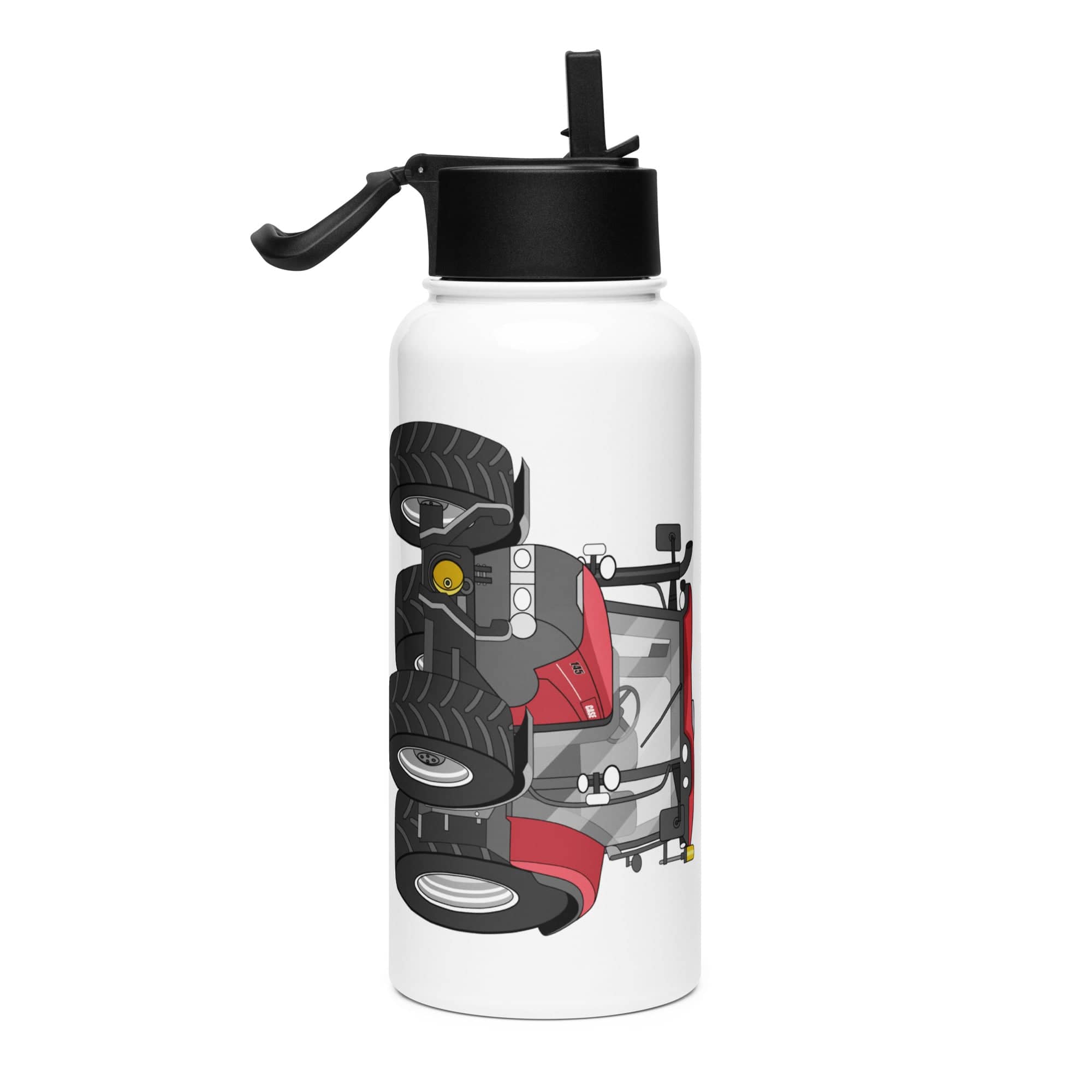 The Tractor Mugs Store Case IH Maxxum 145 | Stainless steel water bottle with a straw lid Quality Farmers Merch