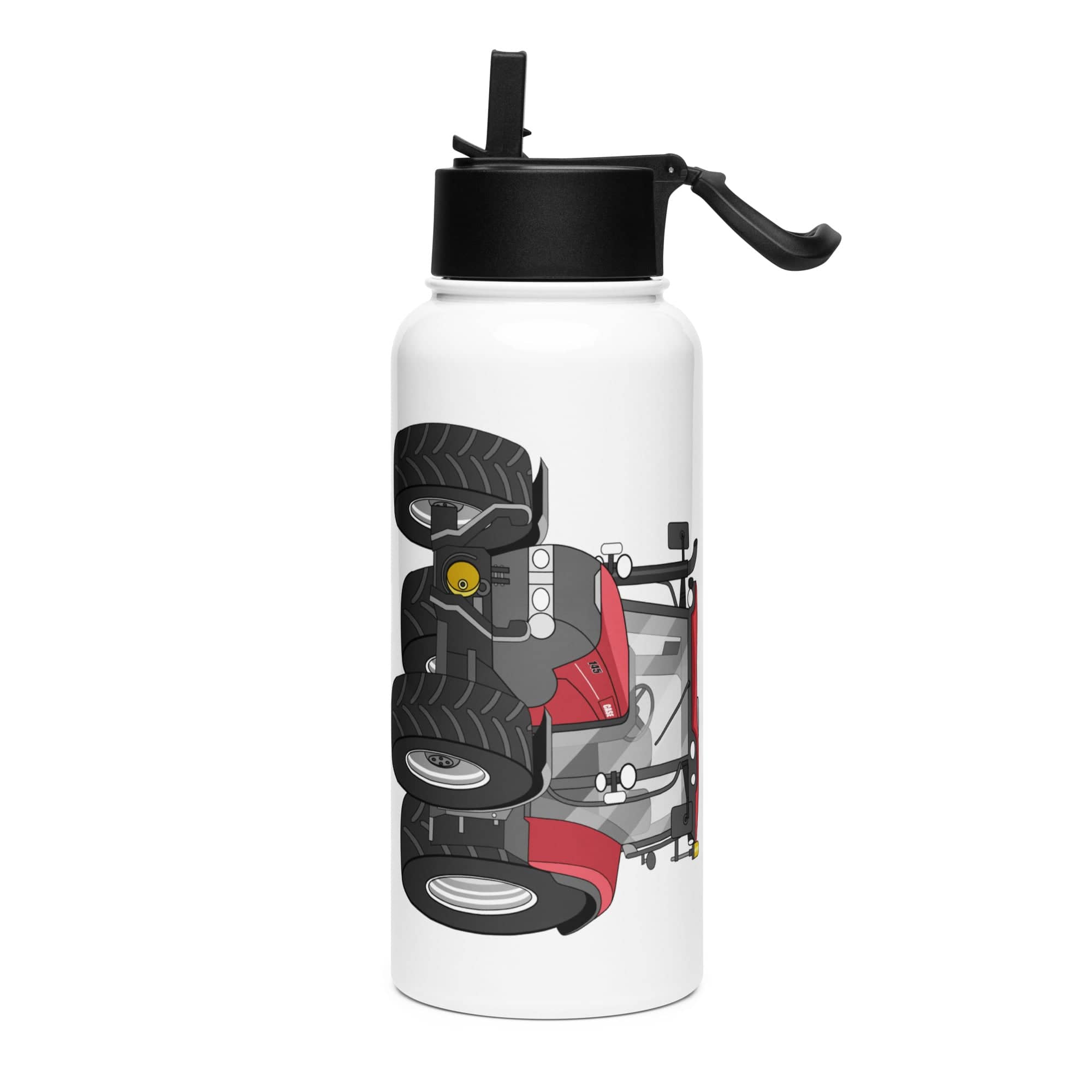 The Tractor Mugs Store Case IH Maxxum 145 | Stainless steel water bottle with a straw lid Quality Farmers Merch