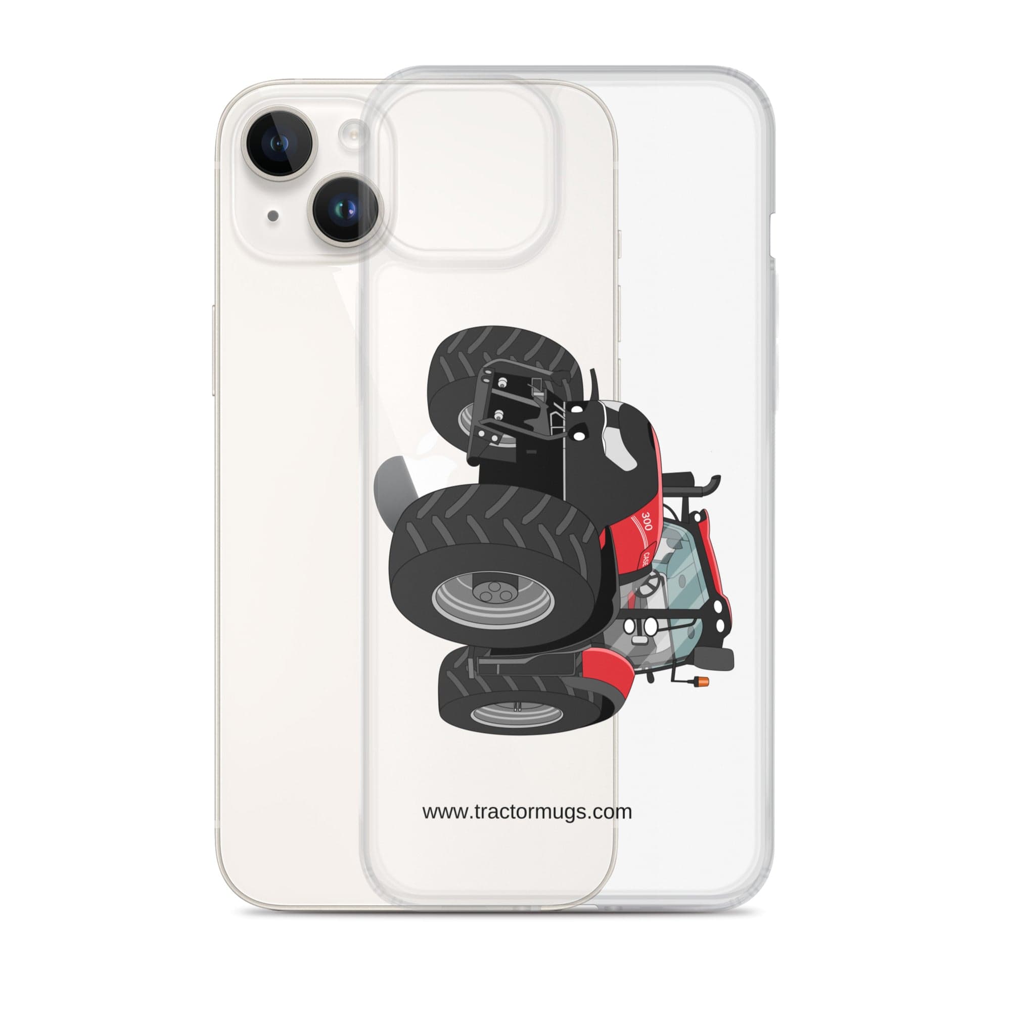 The Tractor Mugs Store Case IH Optum 300 CVX | Clear Case for iPhone® Quality Farmers Merch