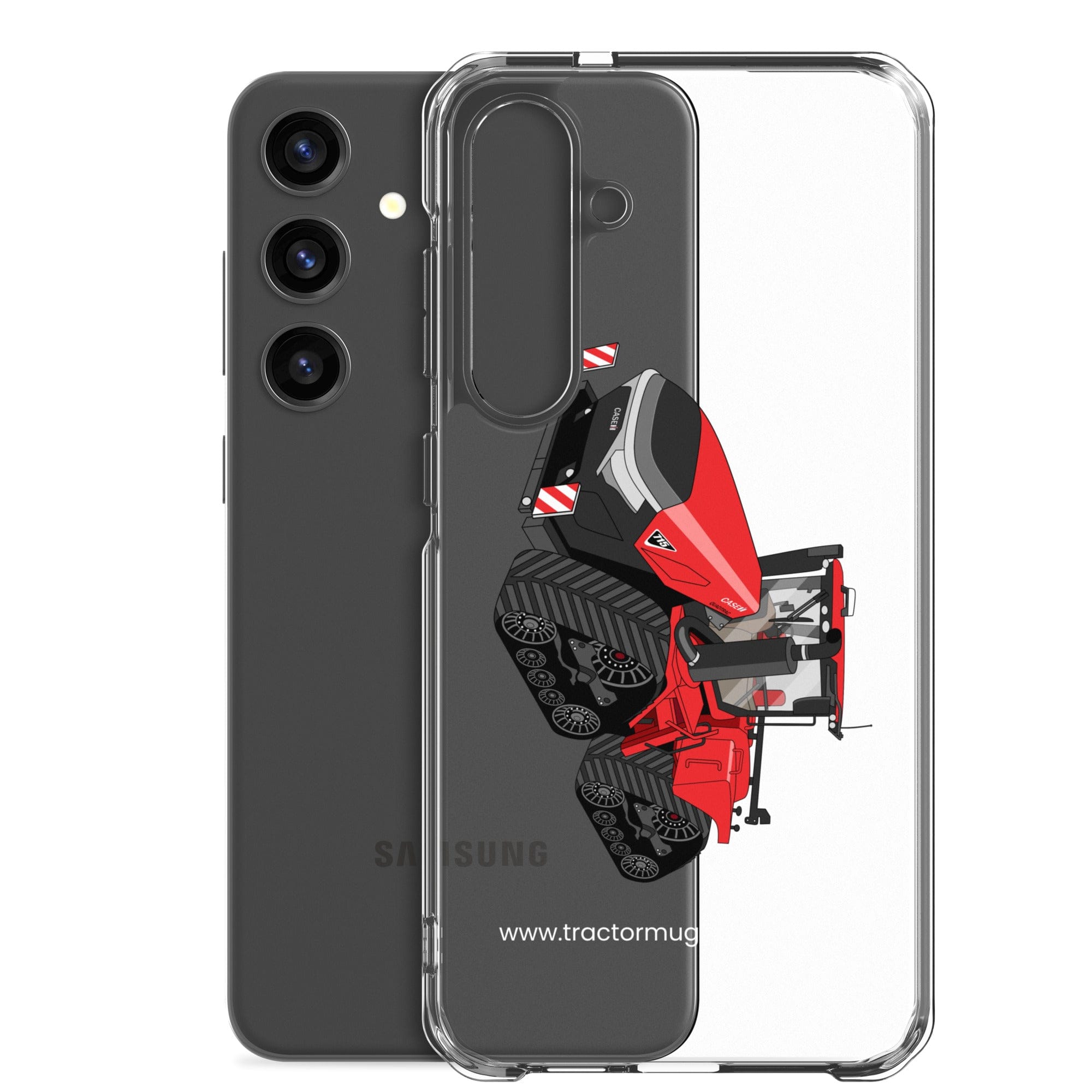 The Tractor Mugs Store Case IH Quadtrac 715 | Clear Case for Samsung® Quality Farmers Merch