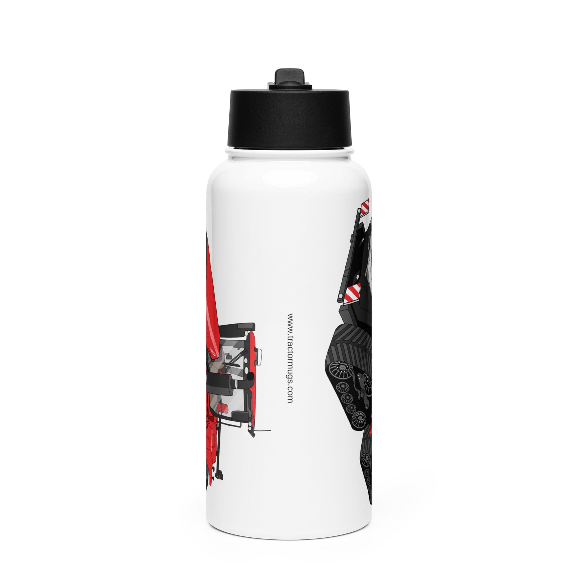 The Tractor Mugs Store Case IH Quadtrac 715 | Stainless steel water bottle with a straw lid Quality Farmers Merch