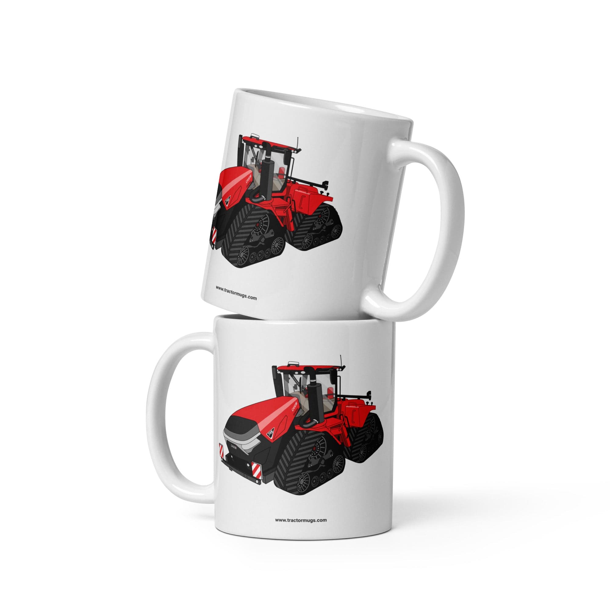 The Tractor Mugs Store Case IH Quadtrac 715 | White glossy mug Quality Farmers Merch