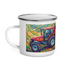 The Tractor Mugs Store CASE MX 130 | Splash Art Enamel Mug Quality Farmers Merch