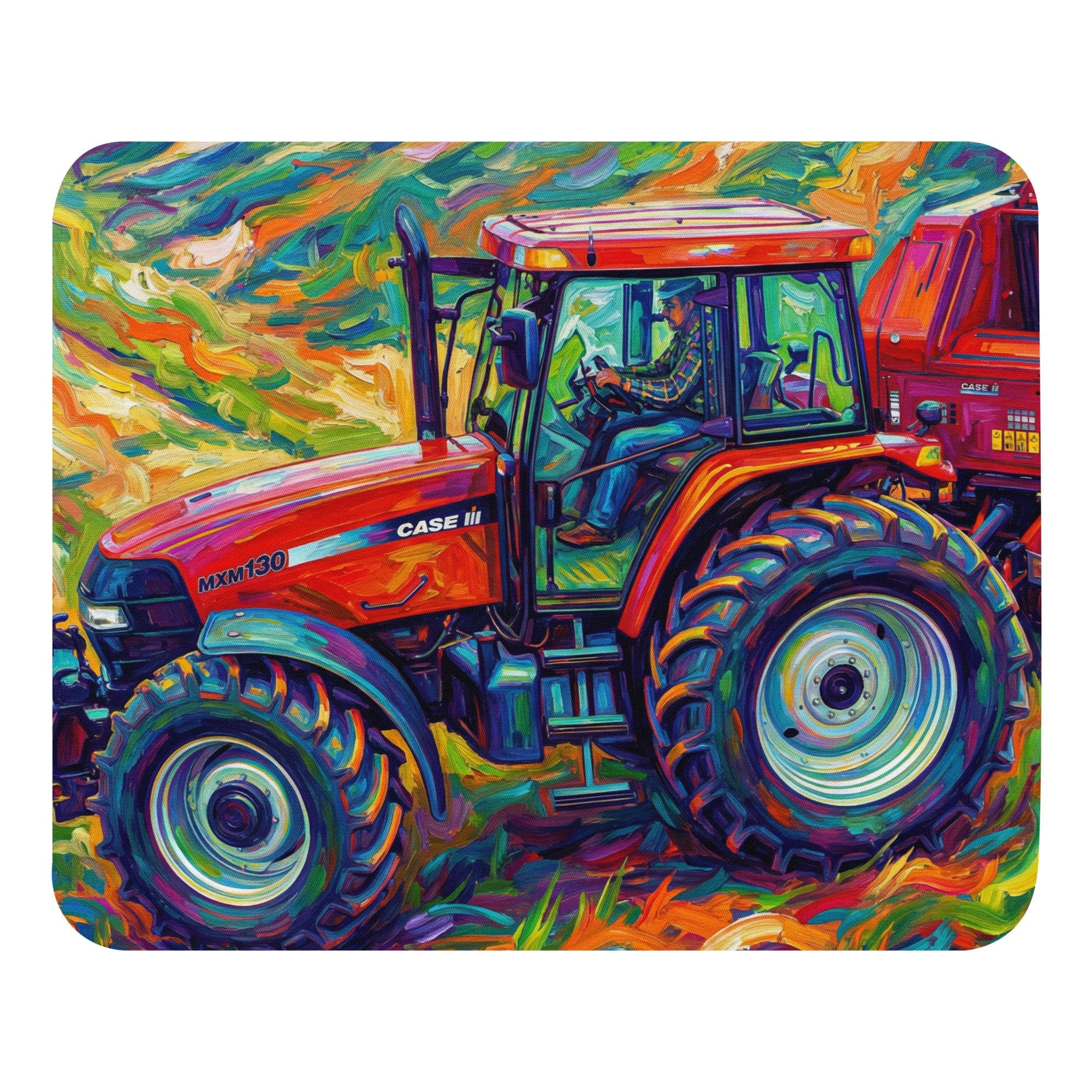 The Tractor Mugs Store CASE MX 130 | Splash Art Mouse pad Quality Farmers Merch