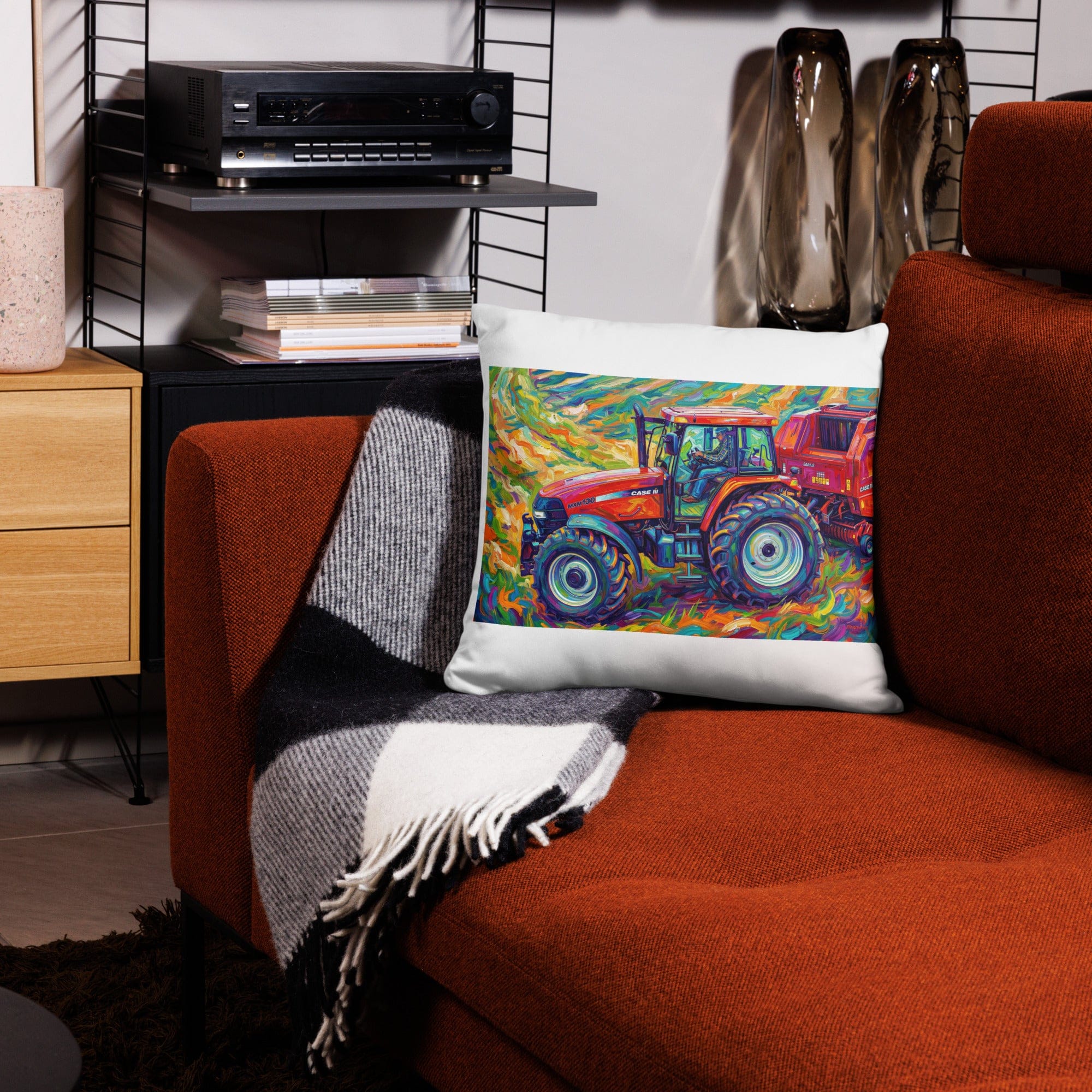 The Tractor Mugs Store CASE MX 130 | Splash Art Pillow Case Quality Farmers Merch