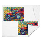 The Tractor Mugs Store CASE MX 130 | Splash Art Throw Blanket Quality Farmers Merch