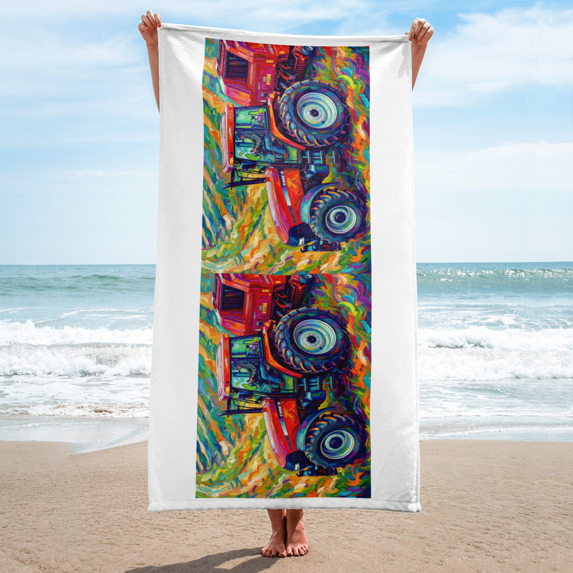 The Tractor Mugs Store CASE MX 130 | Splash Art Towel Quality Farmers Merch