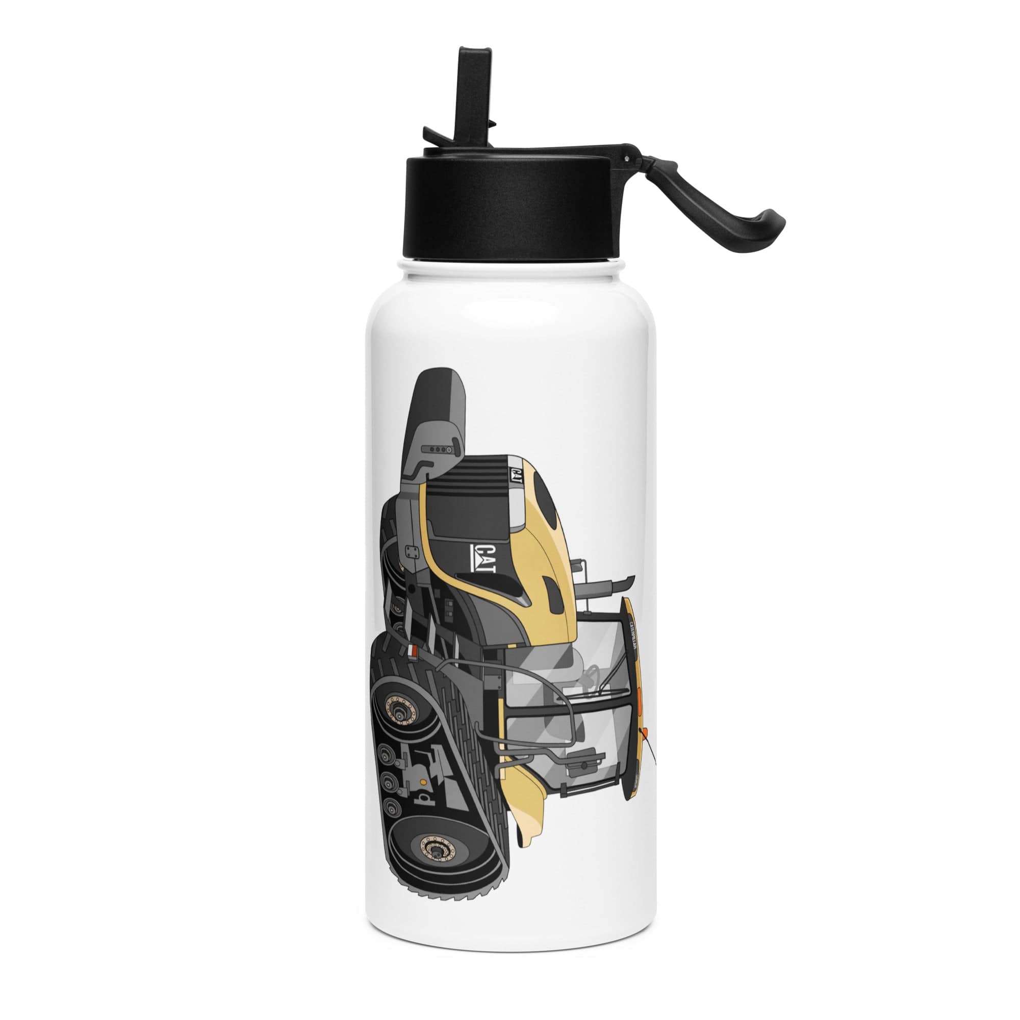 The Tractor Mugs Store Challenger NT765A Crawler | Stainless steel water bottle with a straw lid Quality Farmers Merch