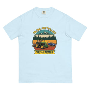The Tractor Mugs Store Chambray John Deere 3350 PROUD AUSTRALIAN 100% FARMER Outdoor | Unisex Premium T-shirt Quality Farmers Merch