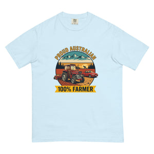 The Tractor Mugs Store Chambray Massey Ferguson 135 PROUD AUSTRALIAN 100% FARMER Outdoor | Unisex Premium T-shirt Quality Farmers Merch