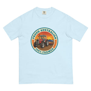 The Tractor Mugs Store Chambray Massey Ferguson 3075 PROUD AUSTRALIAN 100% FARMER Retro | Unisex Premium T-shirt Quality Farmers Merch