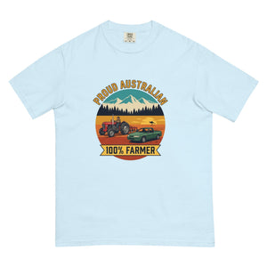 The Tractor Mugs Store Chambray Massey Ferguson 35X PROUD AUSTRALIAN 100% FARMER Outdoor | Unisex Premium T-shirt Quality Farmers Merch