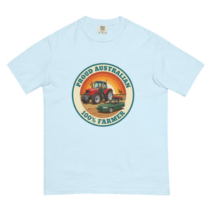 The Tractor Mugs Store Chambray Massey Ferguson 6480 PROUD AUSTRALIAN 100% FARMER Retro | Unisex Premium T-shirt Quality Farmers Merch