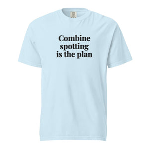 The Tractor Mugs Store Chambray / S Combine Spotting Is the Plan | Unisex Premium T-shirt Quality Farmers Merch