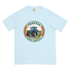 The Tractor Mugs Store Chambray / S New Holland TM 135 TRAFFIC WHAT TRAFFIC? Retro | Unisex Premium T-shirt Quality Farmers Merch