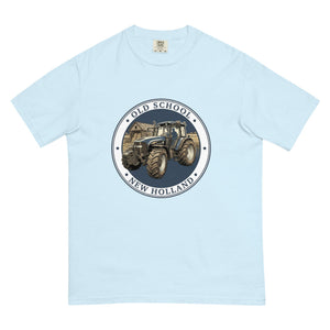 The Tractor Mugs Store Chambray / S New Holland TM 155 OLD SCHOOL NEW HOLLAND Engraving | Unisex Premium T-shirt Quality Farmers Merch