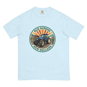 The Tractor Mugs Store Chambray / S New Holland TM 155 OLD SCHOOL NEW HOLLAND Retro | Unisex Premium T-shirt Quality Farmers Merch