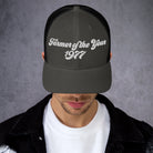 The Tractor Mugs Store Charcoal/ Black Farmer of The Year 1977 | Retro 70's Trucker Cap Quality Farmers Merch