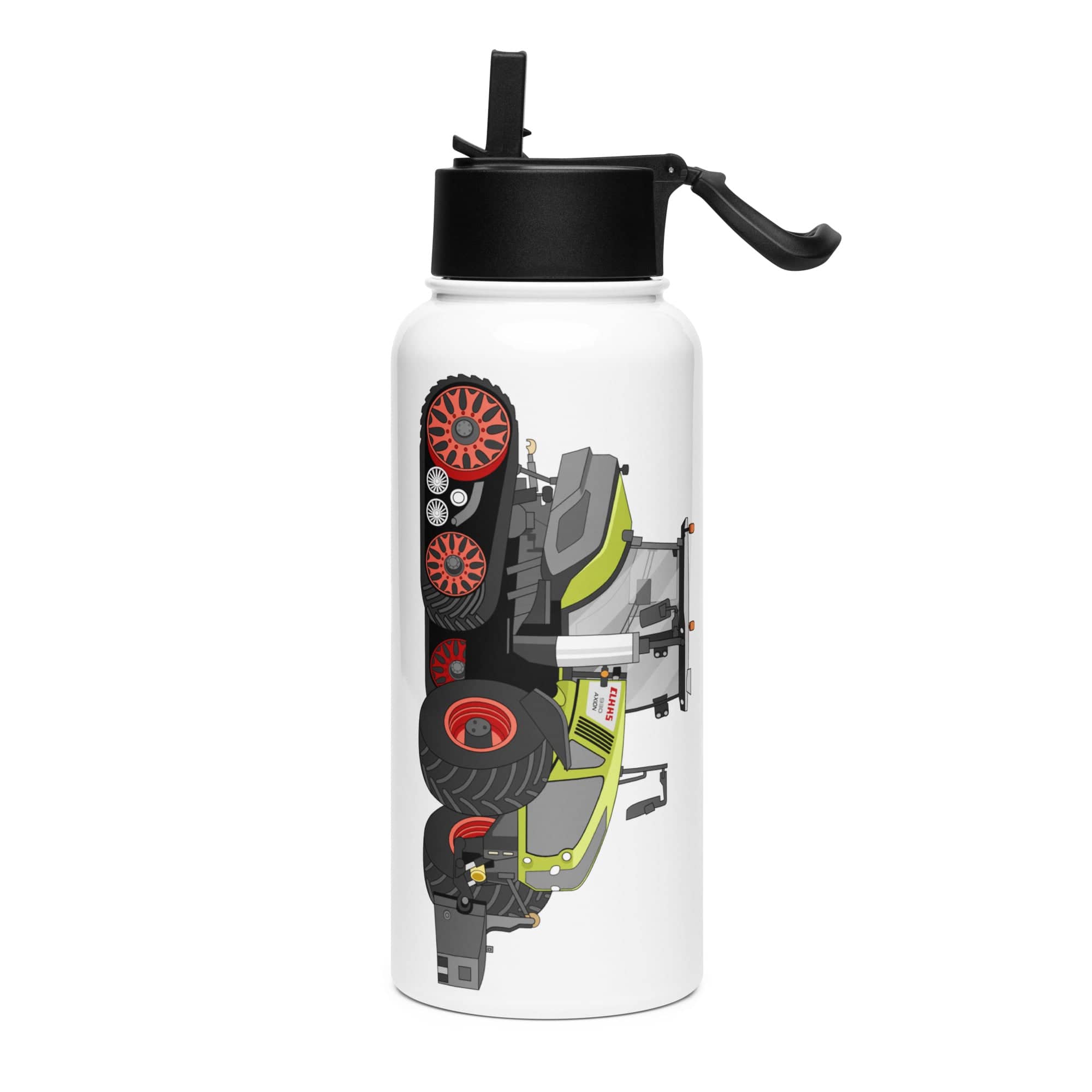 The Tractor Mugs Store Class Axion 930 | Stainless steel water bottle with a straw lid Quality Farmers Merch