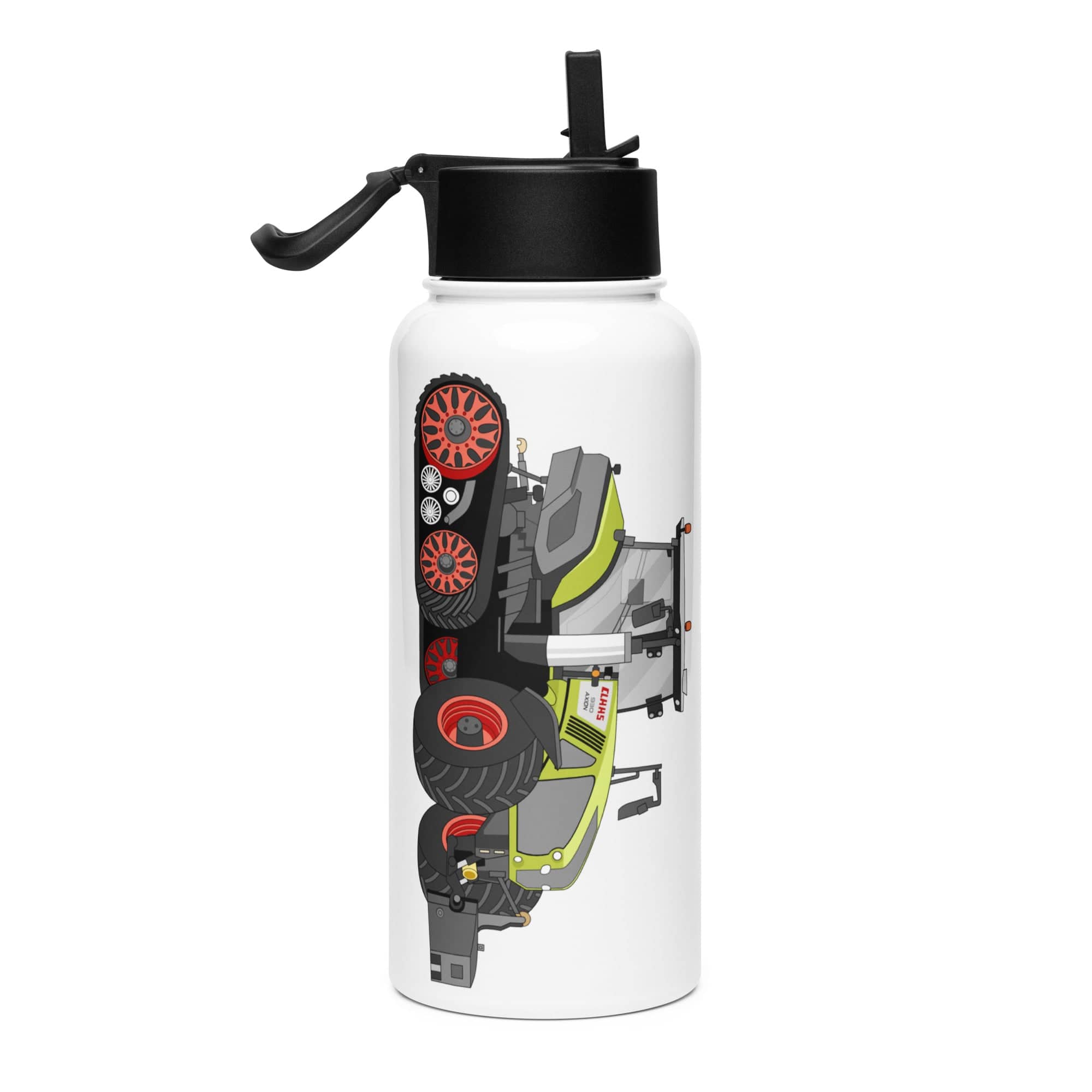 The Tractor Mugs Store Class Axion 930 | Stainless steel water bottle with a straw lid Quality Farmers Merch