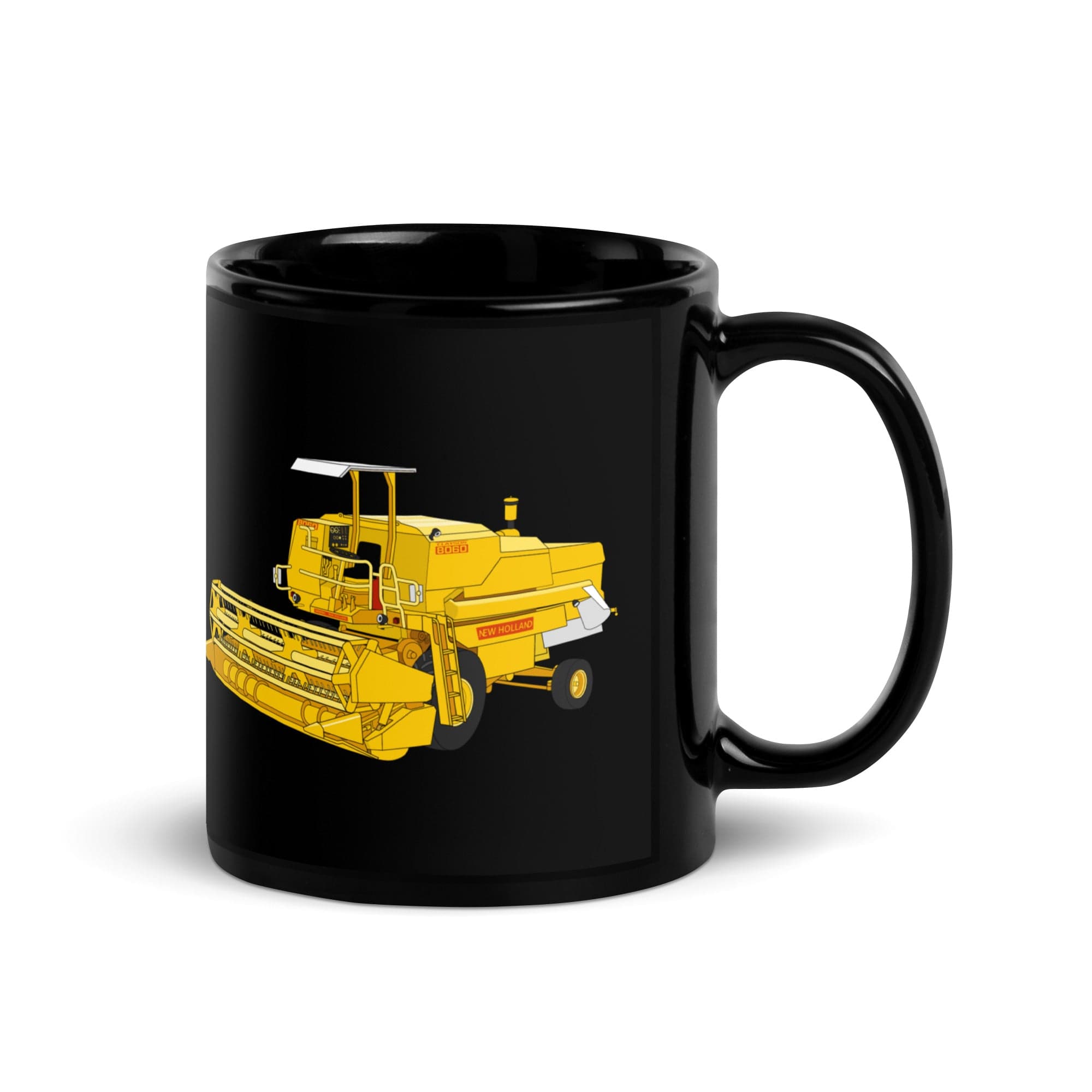 The Tractor Mugs Store Clayson 8060 Combine Harvester | Black Glossy Mug Quality Farmers Merch