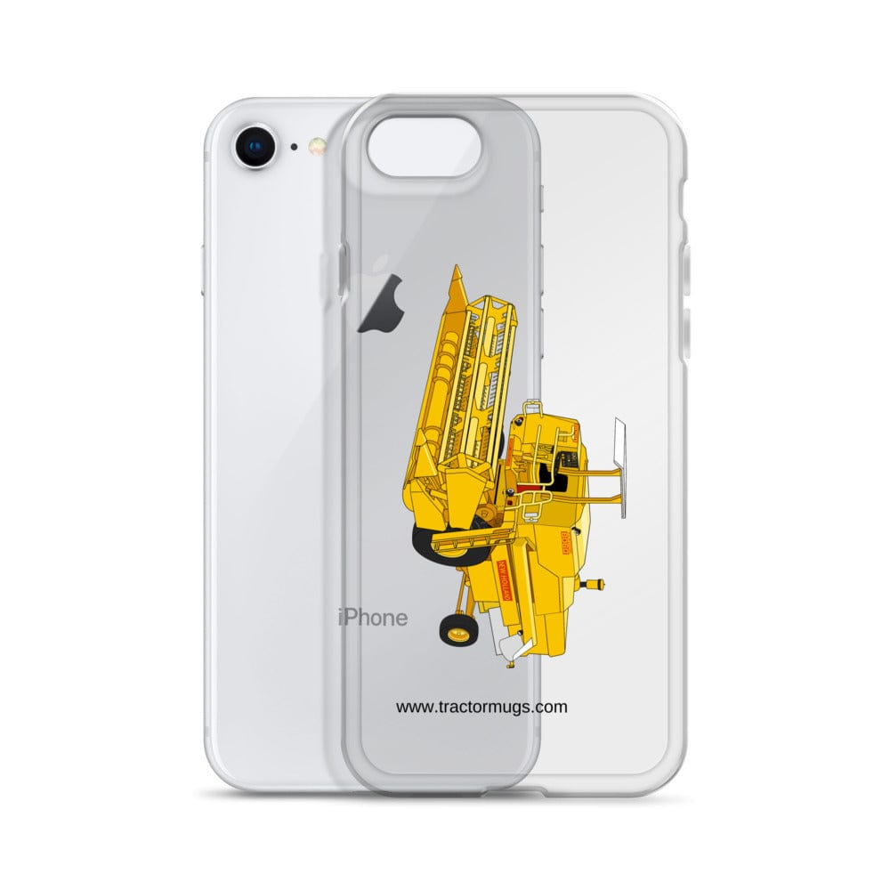The Tractor Mugs Store Clayson 8060 Combine Harvester | Clear Case for iPhone® Quality Farmers Merch