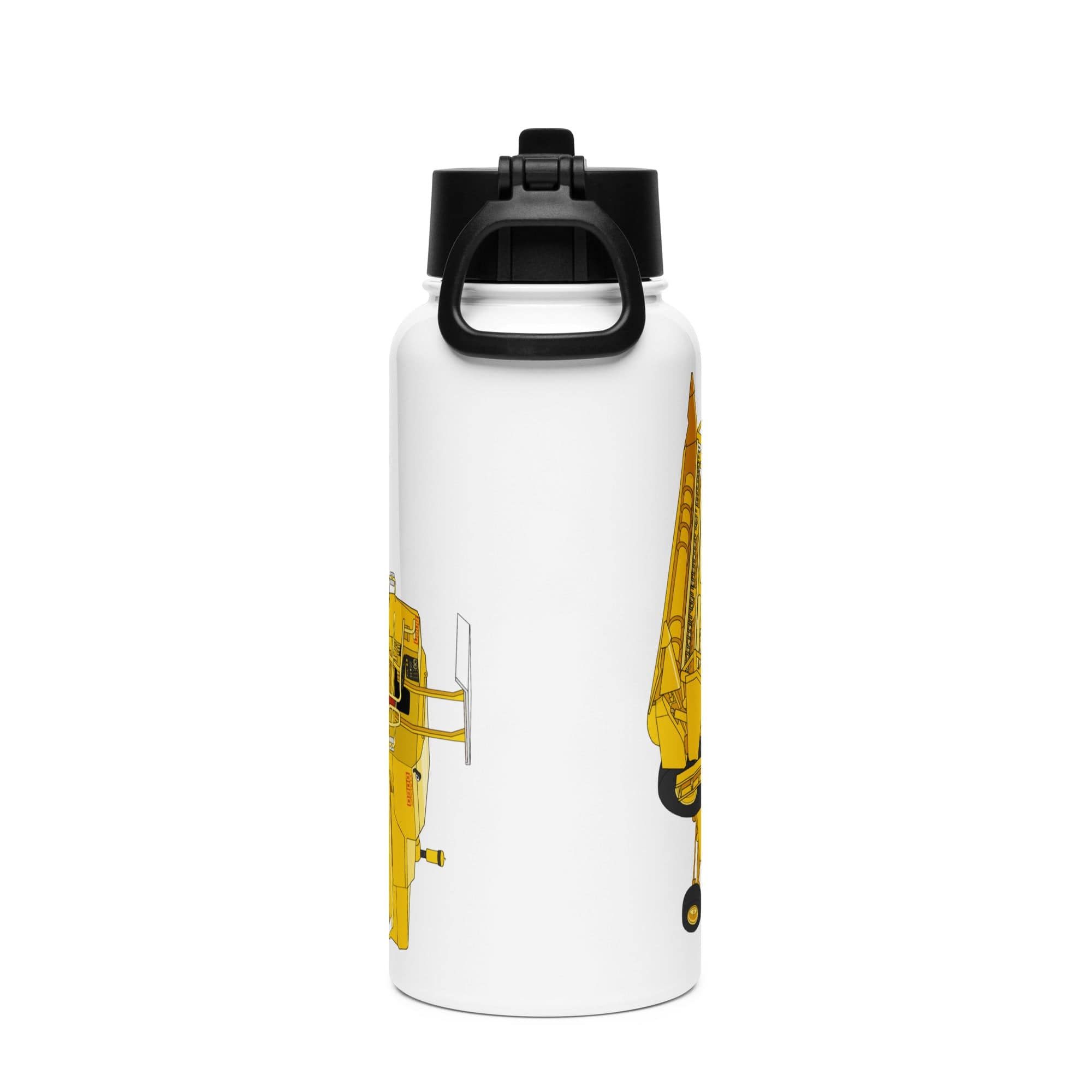 The Tractor Mugs Store Clayson 8060 Combine Harvester | Stainless steel water bottle with a straw lid Quality Farmers Merch