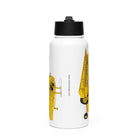 The Tractor Mugs Store Clayson 8060 Combine Harvester | Stainless steel water bottle with a straw lid Quality Farmers Merch