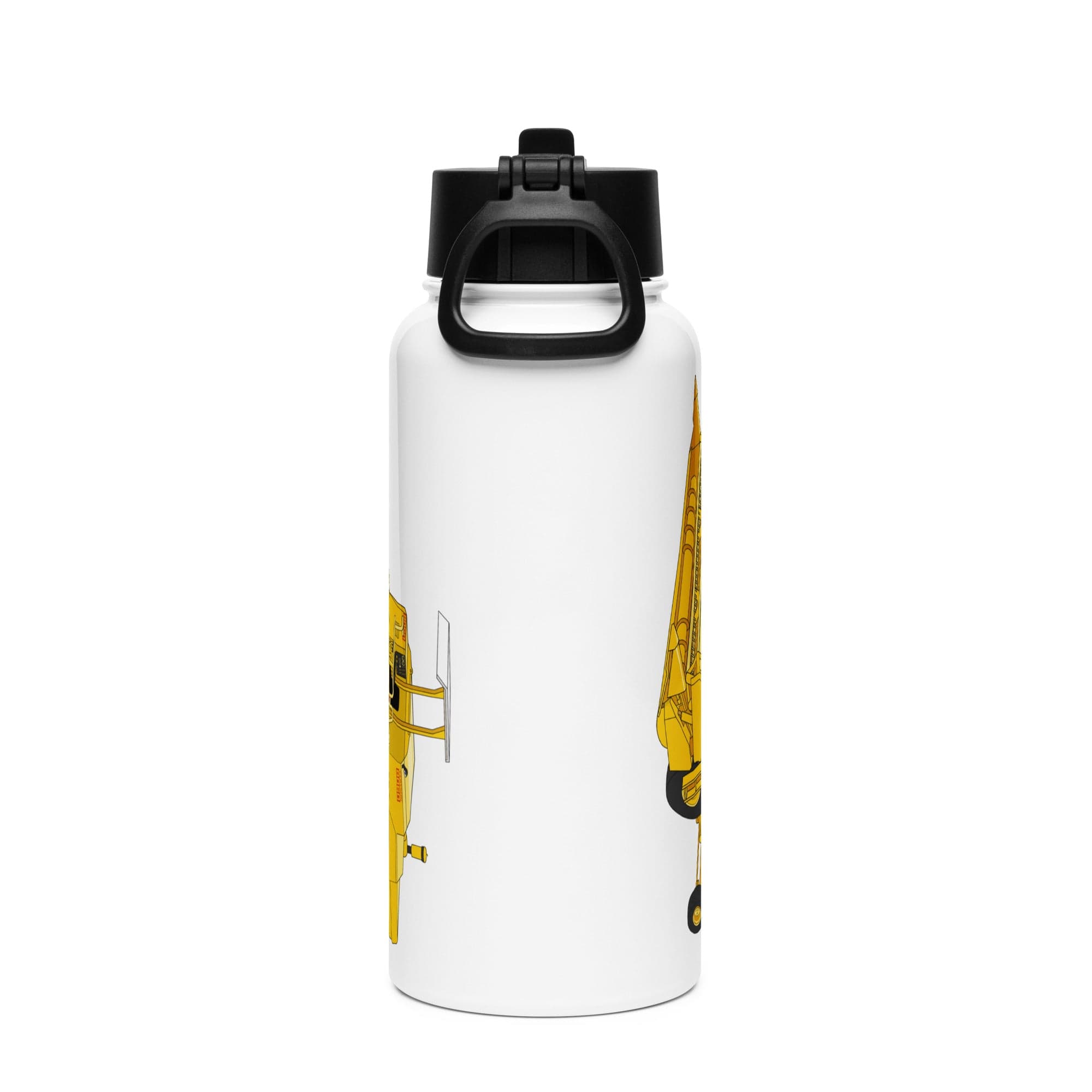 The Tractor Mugs Store Clayson 8060 Combine Harvester | Stainless steel water bottle with a straw lid Quality Farmers Merch