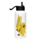 The Tractor Mugs Store Clayson 8060 Combine Harvester | Stainless steel water bottle with a straw lid Quality Farmers Merch