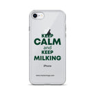 The Tractor Mugs Store Clear Case for iPhone® iPhone 7/8 KEEP CALM and KEEP MILKING | Clear Case for iPhone® Quality Farmers Merch