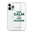 The Tractor Mugs Store Clear Case for iPhone® KEEP CALM and KEEP MILKING | Clear Case for iPhone® Quality Farmers Merch