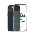 The Tractor Mugs Store Clear Case for iPhone® KEEP CALM and KEEP MILKING | Clear Case for iPhone® Quality Farmers Merch