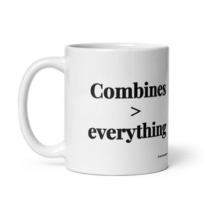 The Tractor Mugs Store Combines > Everything | White Glossy Mug Quality Farmers Merch