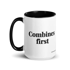 The Tractor Mugs Store Combines First | 15 oz Mug with Color Inside Quality Farmers Merch