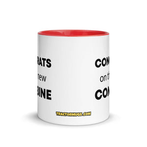 The Tractor Mugs Store Congrats On The New Combine | Mug with Color Inside Quality Farmers Merch