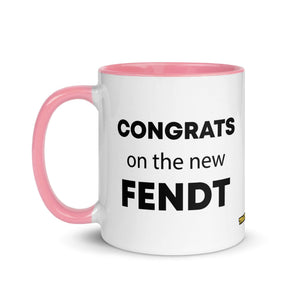 The Tractor Mugs Store Congrats On The New Fendt  | Mug with Color Inside Quality Farmers Merch