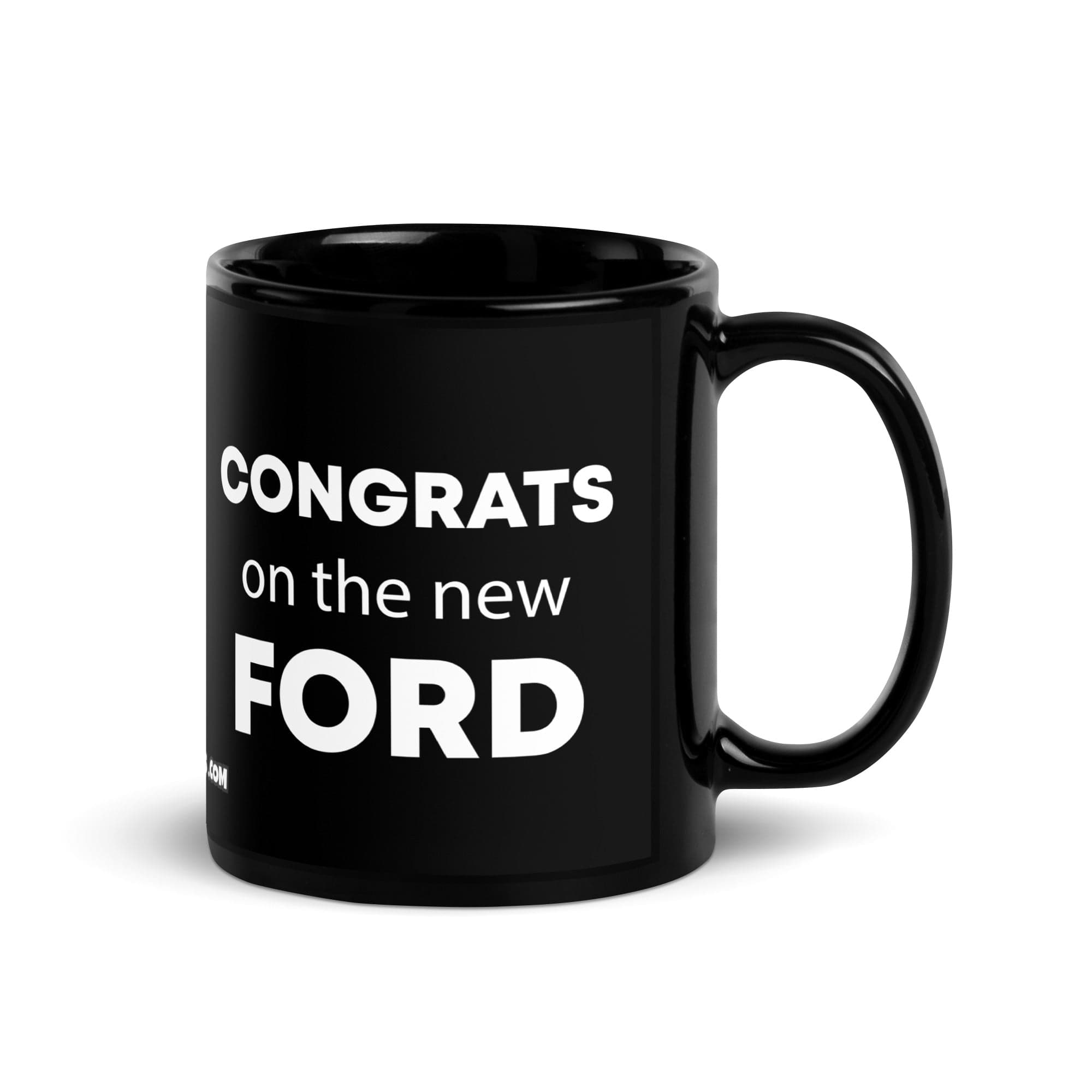 The Tractor Mugs Store Congrats On The New Ford | Black Glossy Mug Quality Farmers Merch